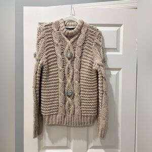 ✨ Zara Chunky Knit Embellished Turtleneck Sweater | Worn 1x ✨